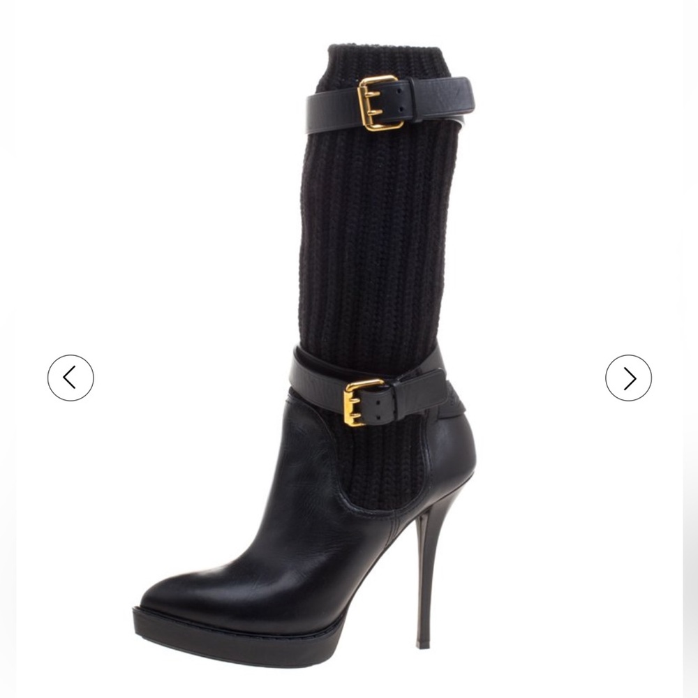 Gucci
Gucci Black Leather and Knitted Wool Lifford 37 - Picture 4 of 8